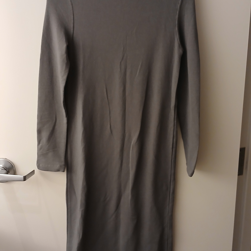 Chic Long Sleeve Gray Dress